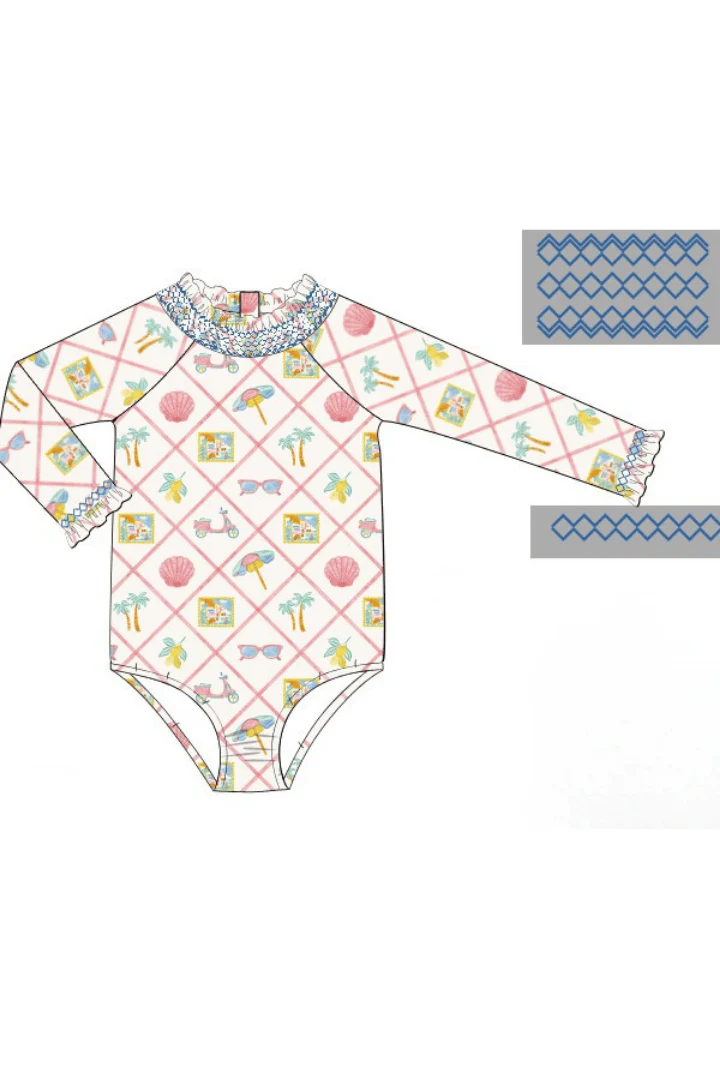 Seaside Charm Smocked Swimsuit - Image 3