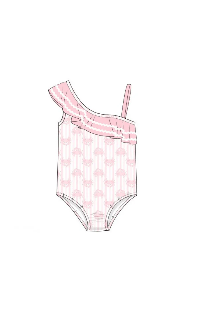 Seaside Crab Pink Swimsuit - Image 2