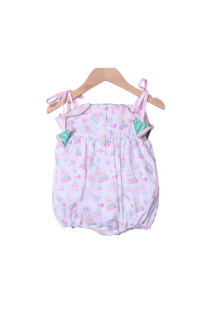 Smocked Birthday Girl Party Hat Bubble - Image 2