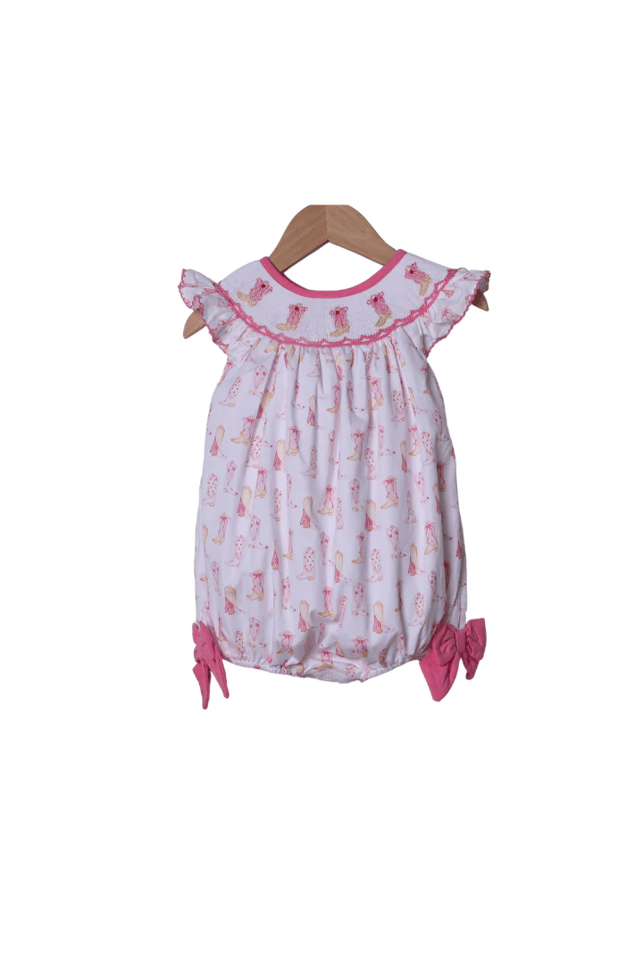 Smocked Cowgirl Boots Bubble