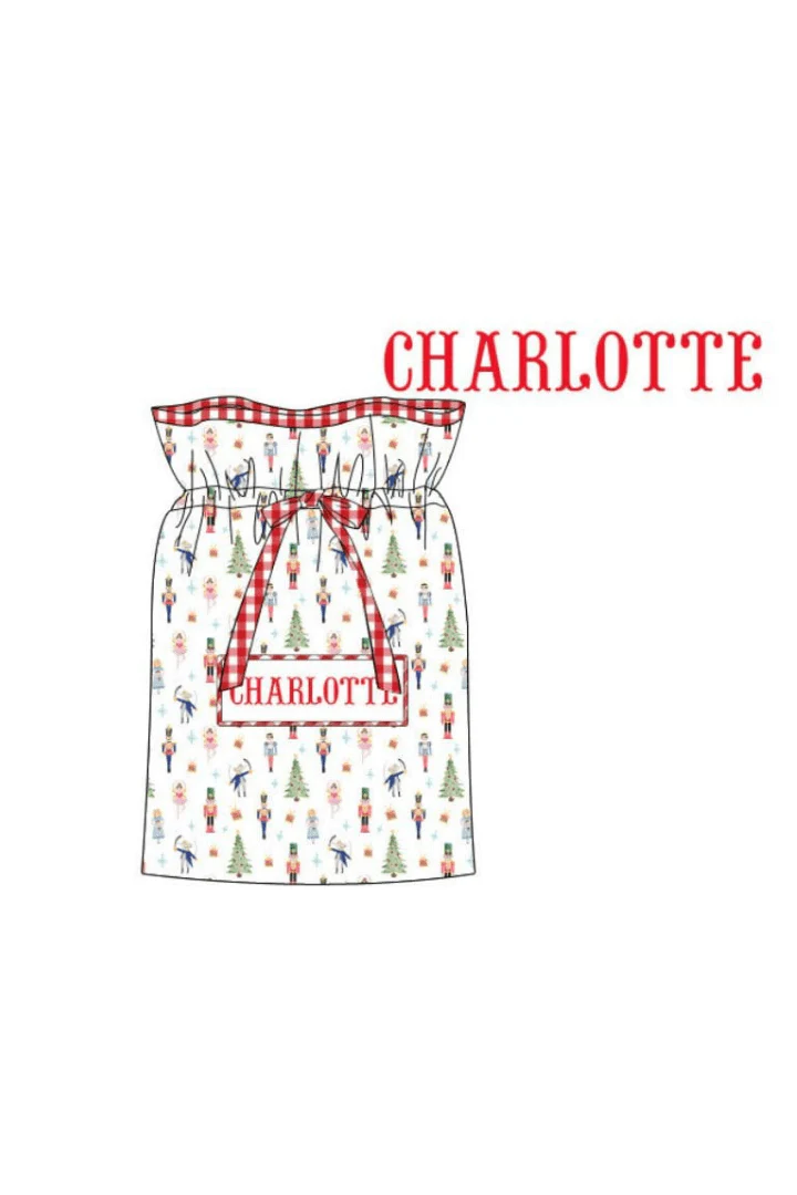 Pre-Order Smocked Custom Name Classic Nutcracker Christmas Trimmings - Image 3