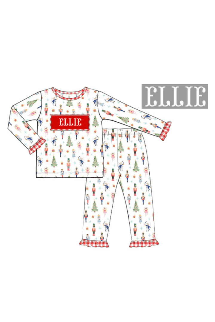 Pre-Order Smocked Custom Name Classic Nutcracker Christmas Trimmings - Image 7