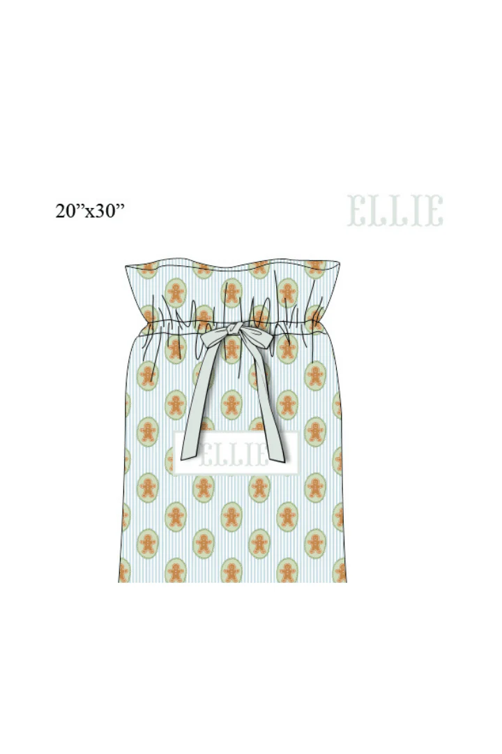 Pre-Order Smocked Custom Name Gingerbread Lane Trimmings - Image 3