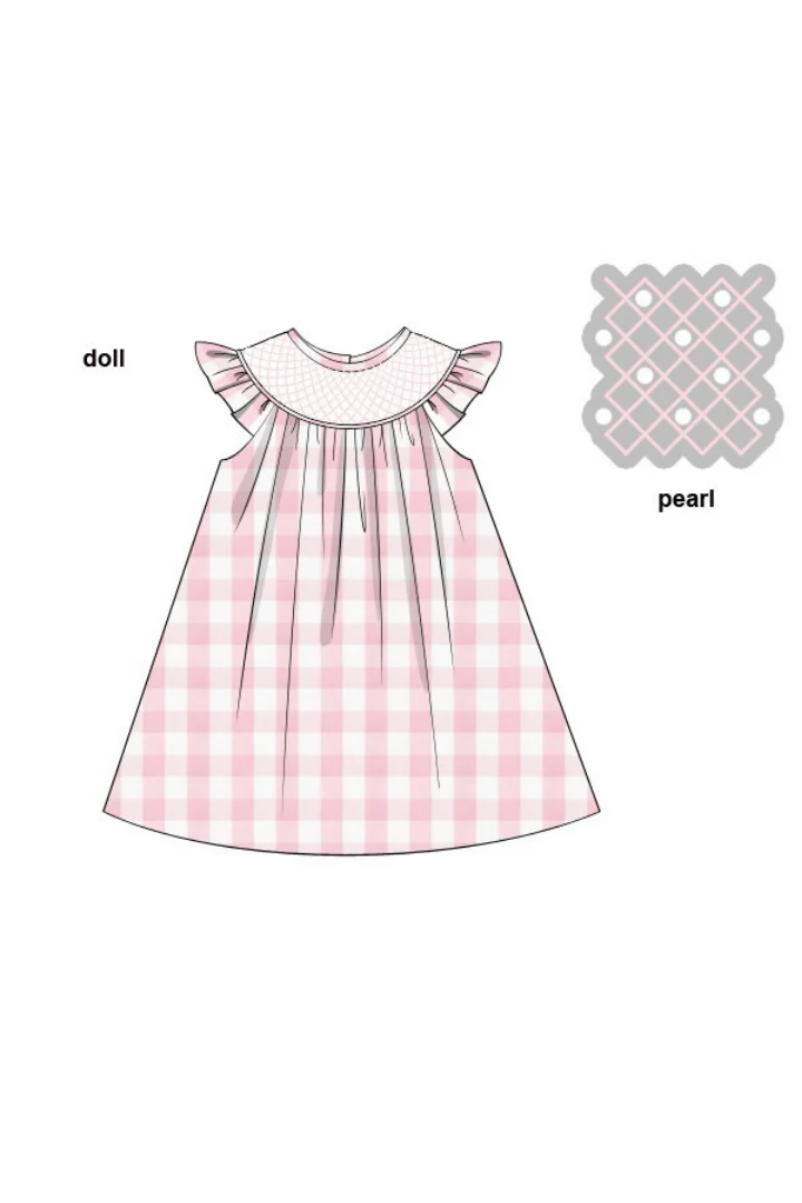 Smocked Heirloom and Pearl Pink Buffalo-Doll Match - Image 4