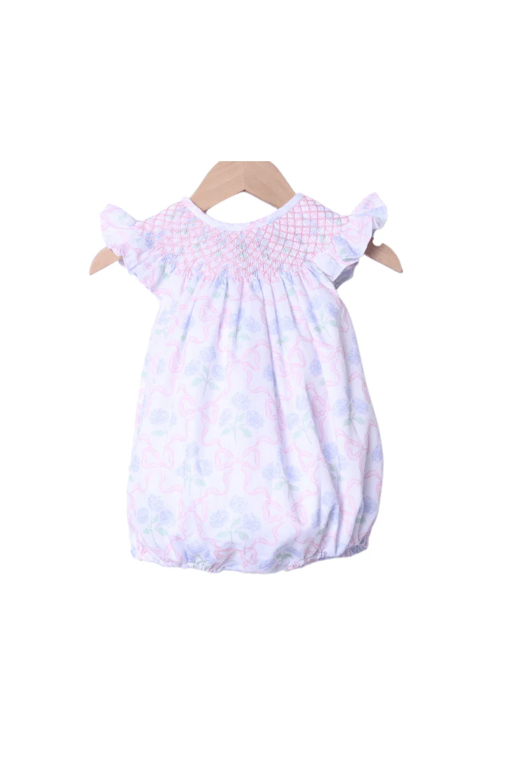 Smocked Heirloom Hydrangea Bow Bubble