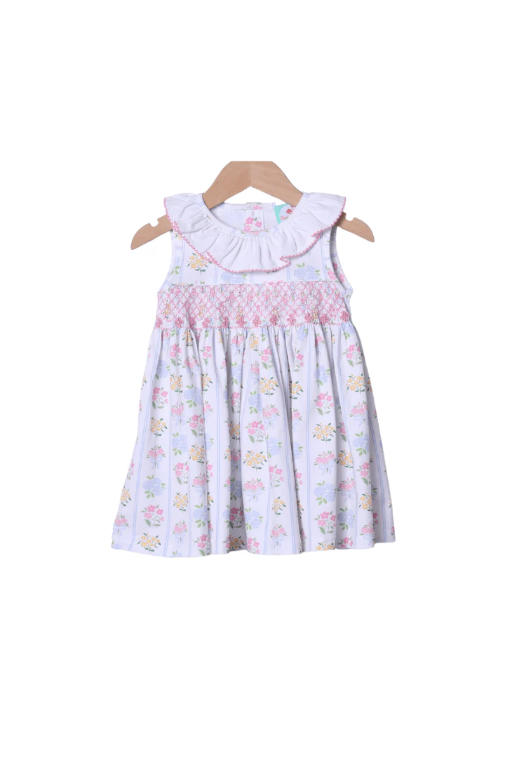 Smocked Heirloom Spring Floral Dress
