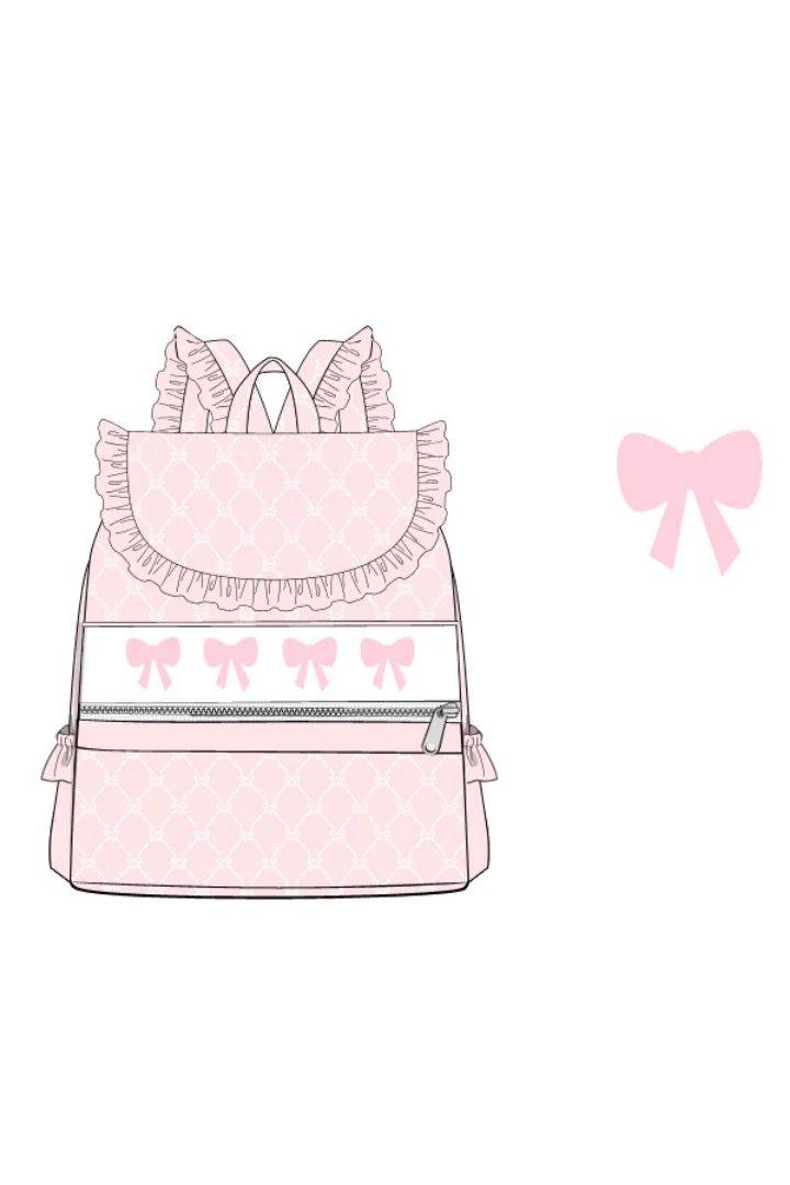 Smocked Pink Sweet Bow Backpack - Image 2