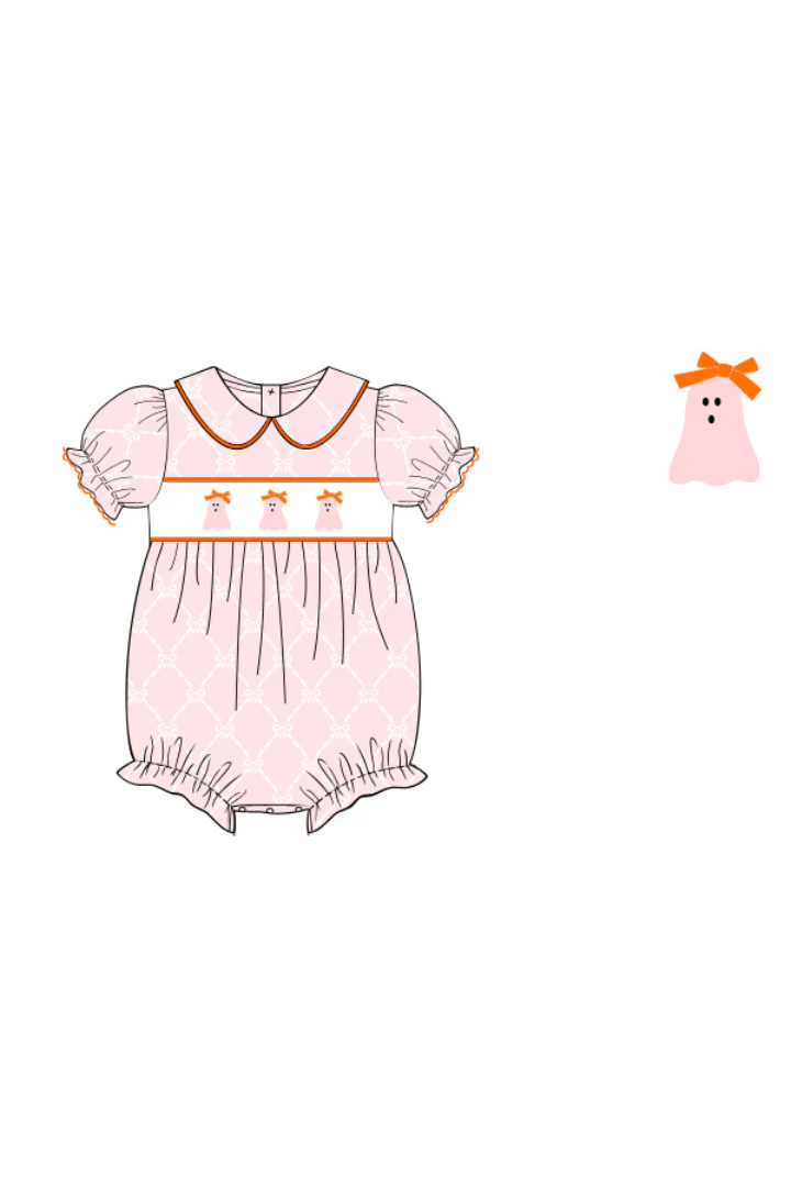 Smocked Pink Trellis Ghost Bubble - Image 3