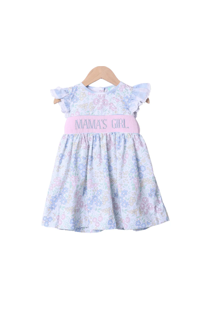Smocked Mama's Girl Pretty Floral Dress