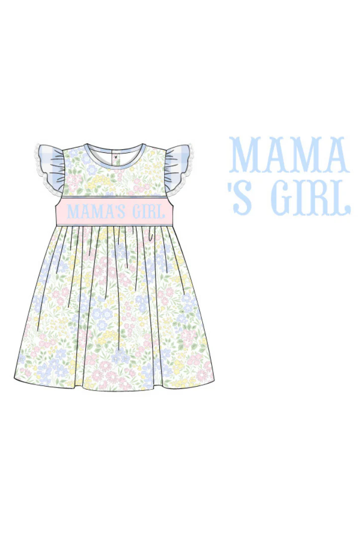 Smocked Mama's Girl Pretty Floral Dress - Image 2