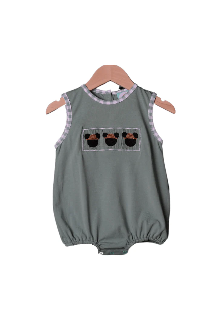 Smocked Sage Safari Mouse Bubble