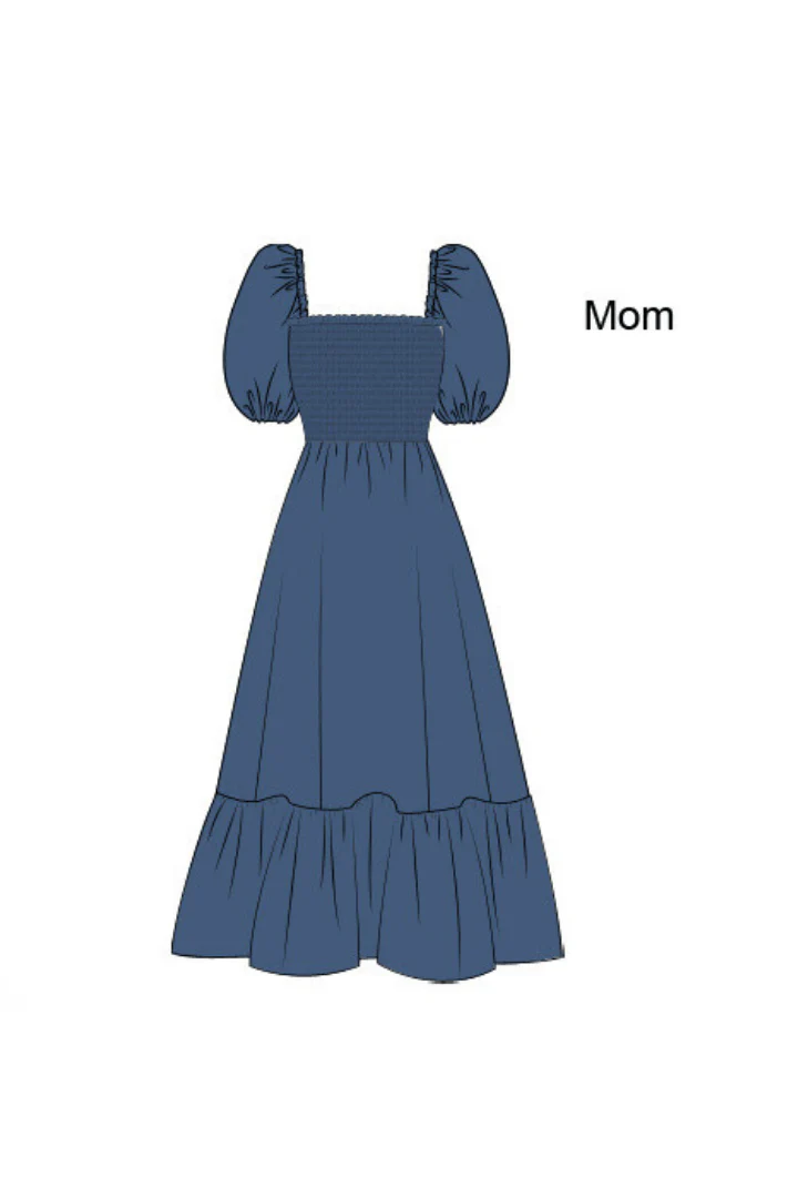 Smocked Stone Knit Mom Dress - Image 3
