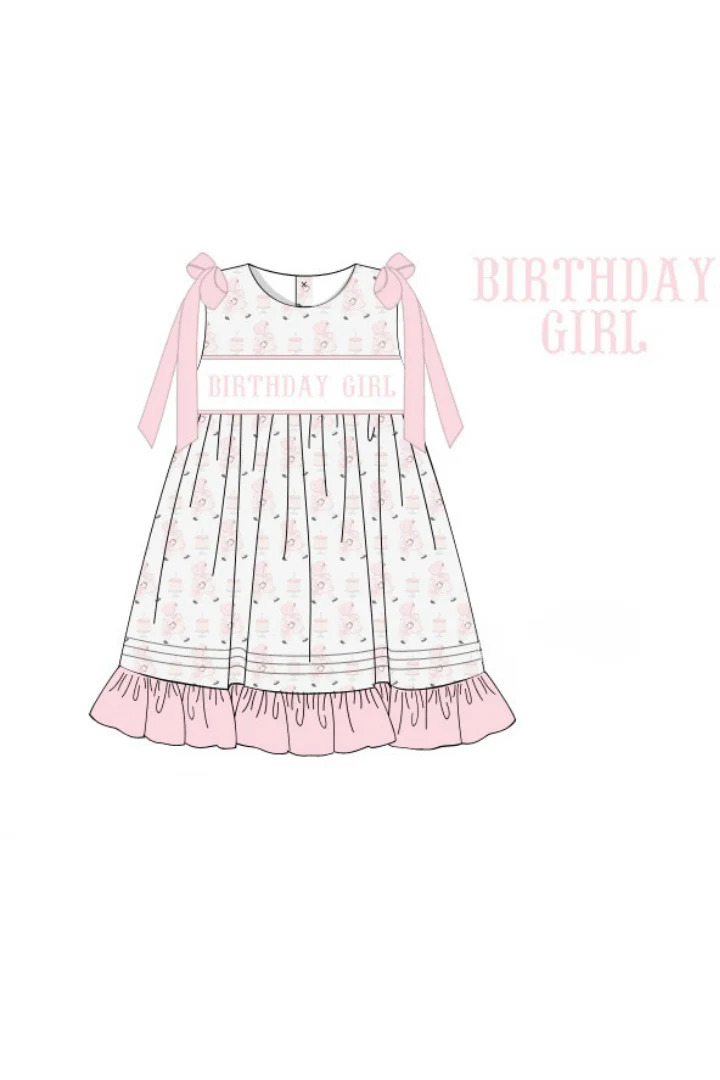 Smocked Sweet Birthday Girl Dress - Image 2