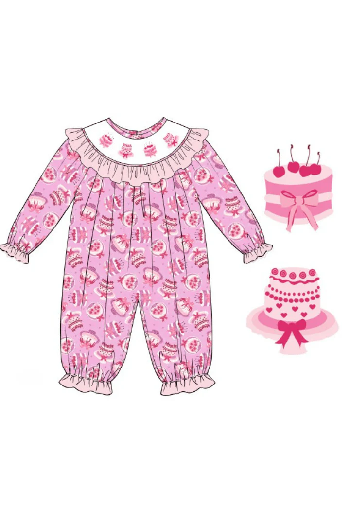 Smocked Sweet Cakes Bishop Romper - Image 2