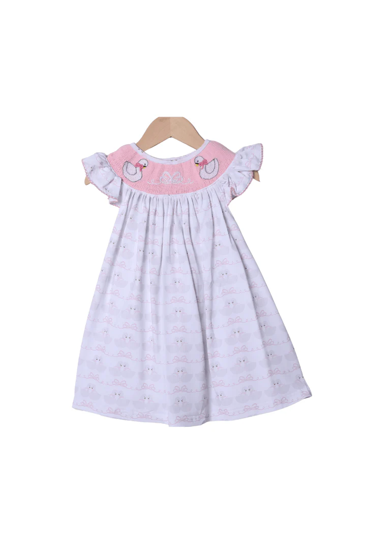 Smocked Sweet Swan Bishop Dress