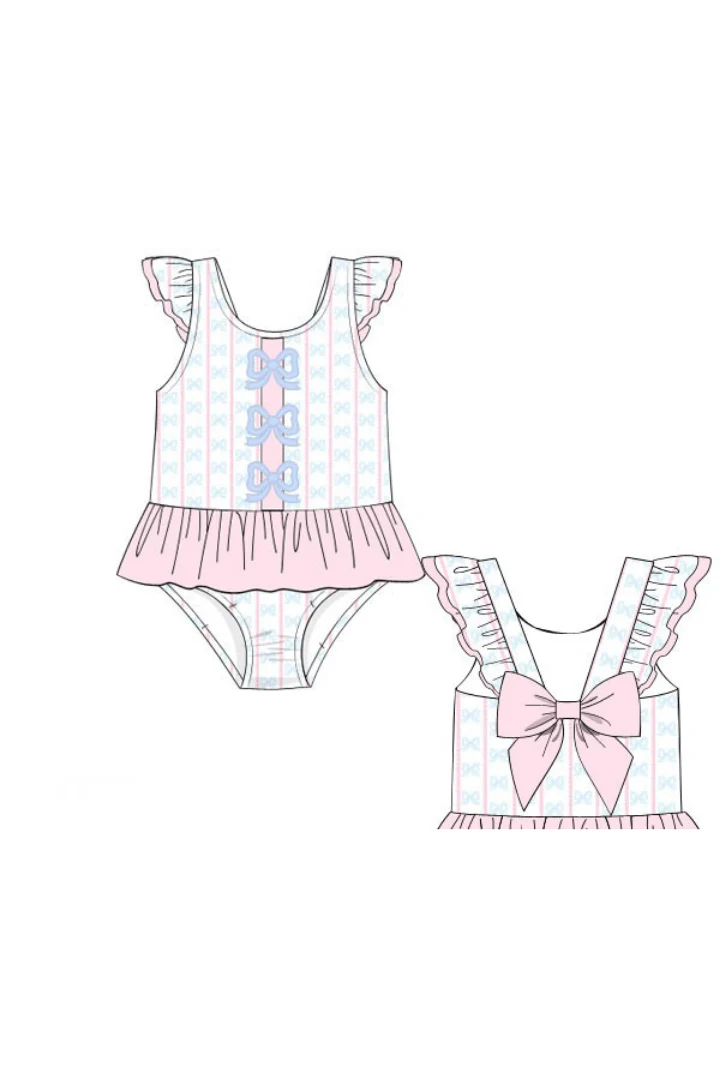 Sweet Scalloped Bow Swimsuit - Image 3
