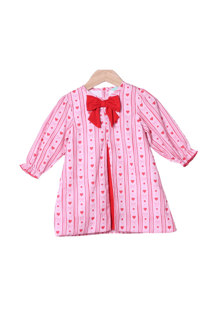 Fancy Hearts Bow Dress