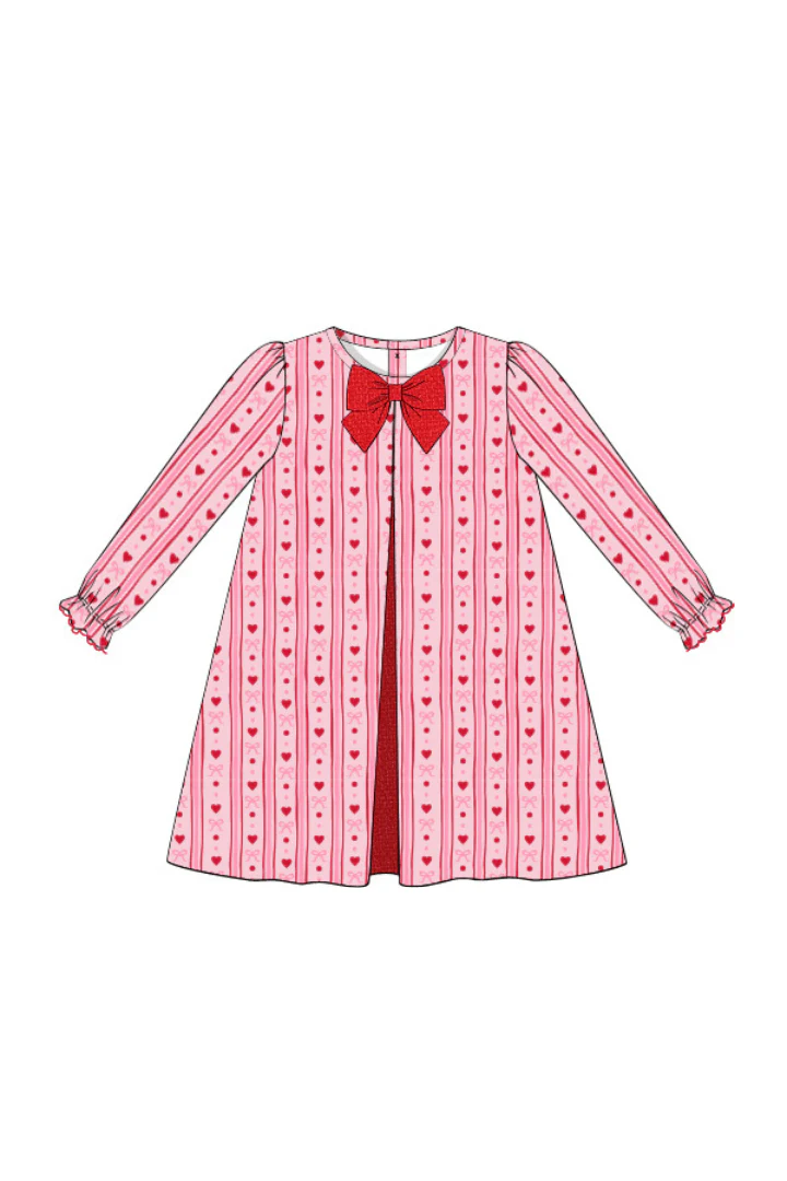 Fancy Hearts Bow Dress - Image 2