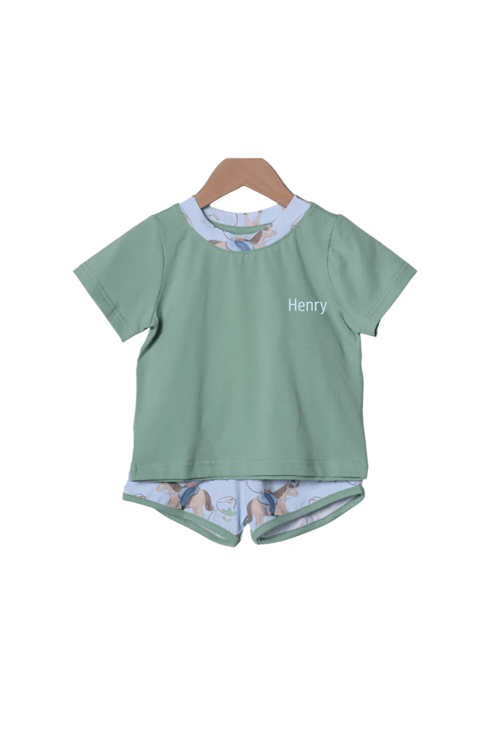 Western Cowboy Short Set