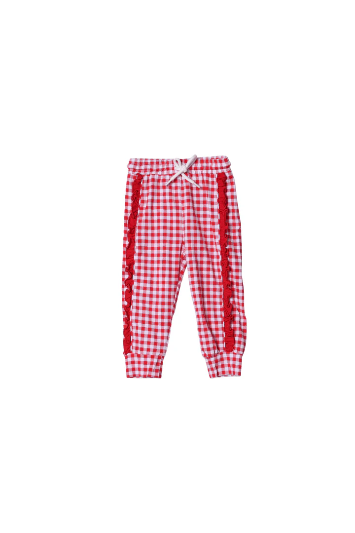 Red Gingham Bow Mouse Pant Set - Image 2