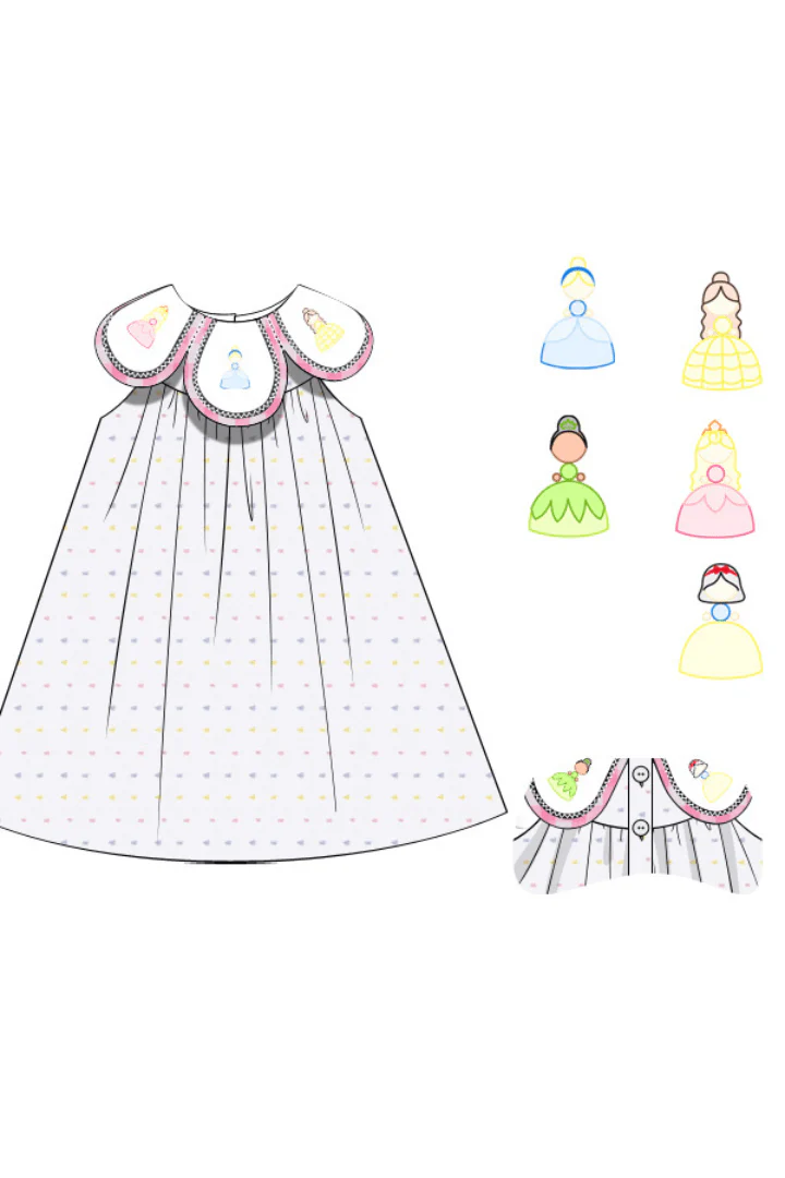 Shadow Embroidered Princess Tulip Dress - Image 3