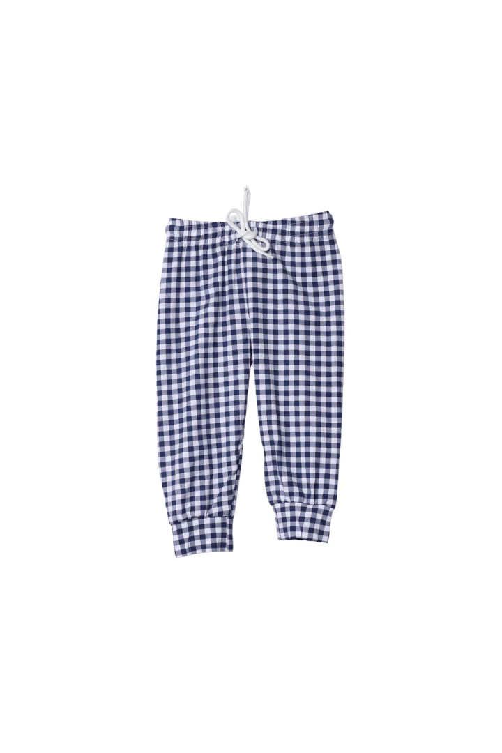 Smocked Cowboy and Friends Green/Navy Gingham Set - Image 2