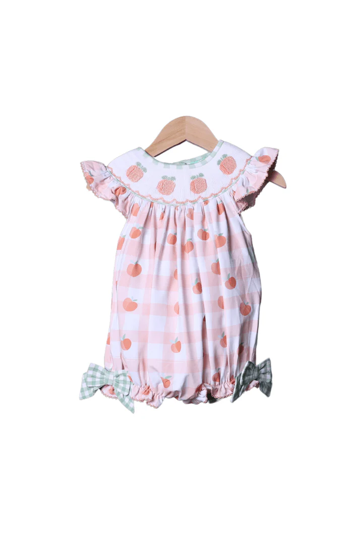 Smocked Georgia Peach Knit Bubble