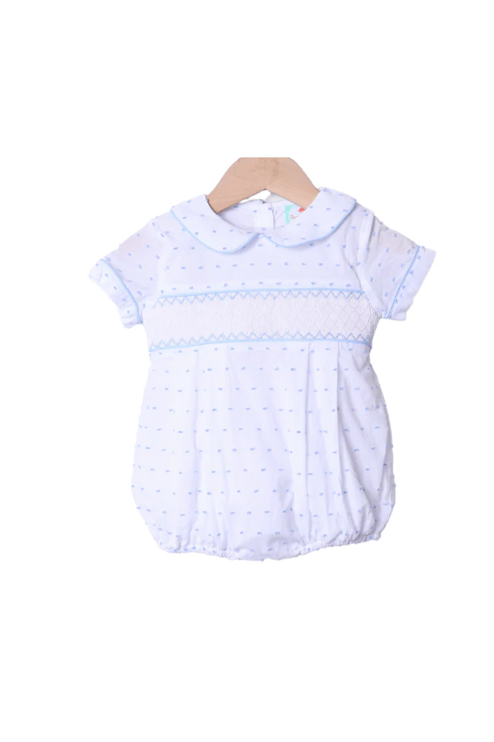 Smocked Heirloom Swiss Dot Boy Bubble