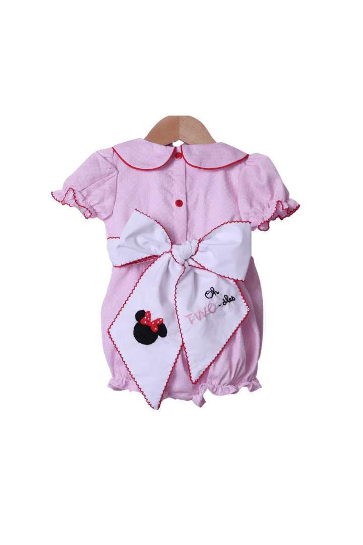 Smocked Pink Mouse oh, Two-dles Bubble - Image 2